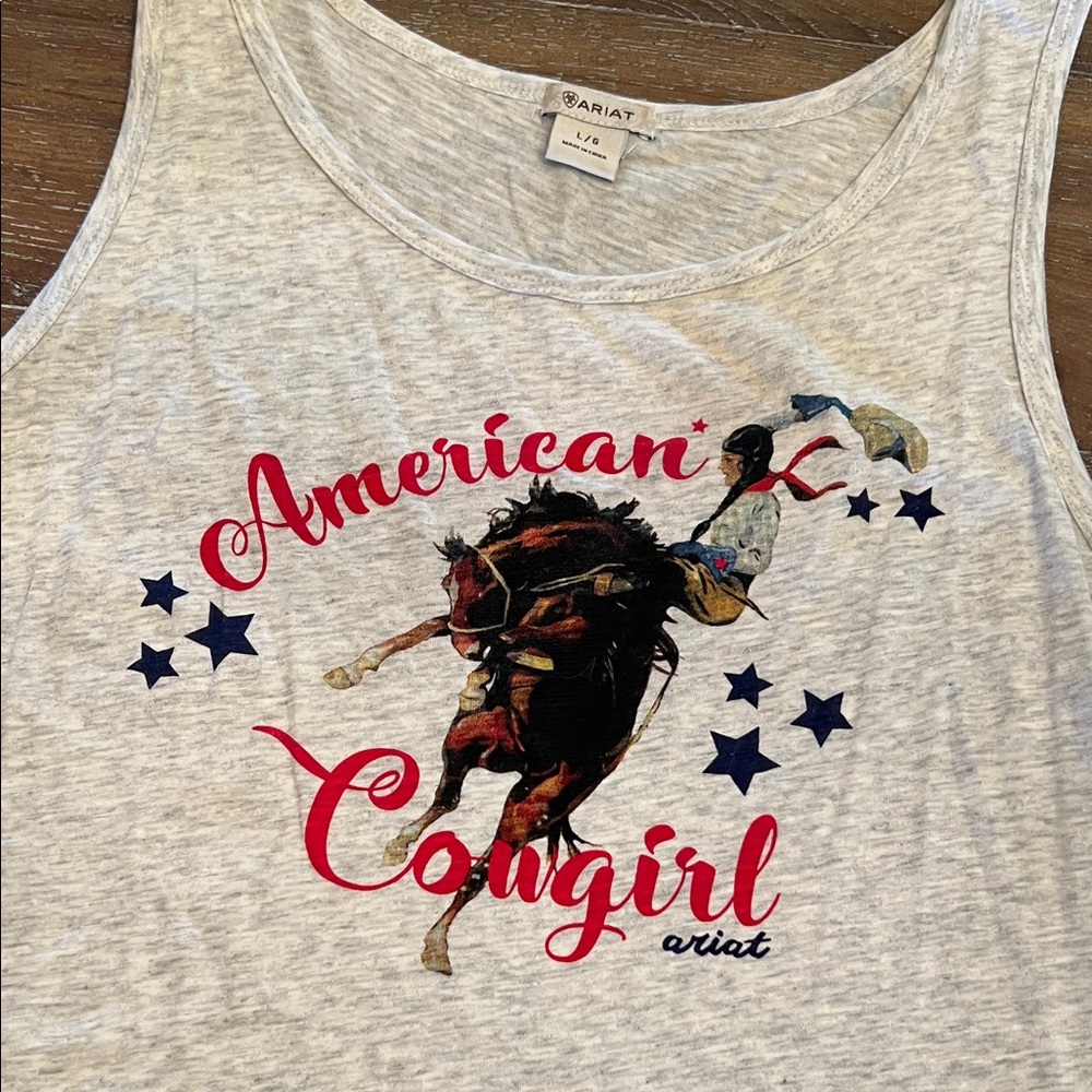 Ariat Gray American Cowgirl Graphic Tank